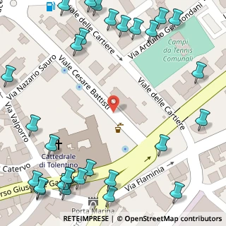 Mappa Via delle Cartiere, 62029 Tolentino MC, Italia (0.1)