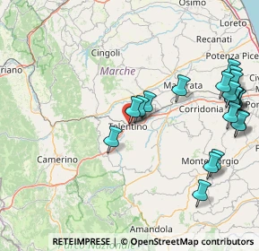 Mappa Via delle Cartiere, 62029 Tolentino MC, Italia (20.1565)