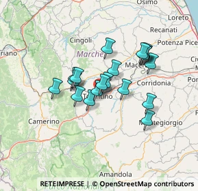 Mappa Via delle Cartiere, 62029 Tolentino MC, Italia (10.85421)