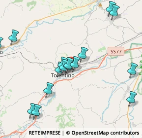 Mappa Via A. De Gasperi, 62029 Tolentino MC, Italia (5.477)