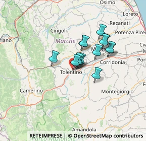 Mappa Via Dante Alighieri, 62029 Tolentino MC, Italia (9.80786)