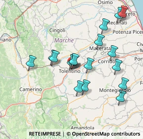 Mappa Via A. De Gasperi, 62029 Tolentino MC, Italia (14.99765)