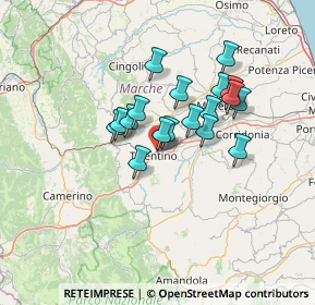 Mappa Via A. De Gasperi, 62029 Tolentino MC, Italia (10.64944)
