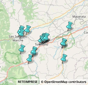 Mappa Via A. De Gasperi, 62029 Tolentino MC, Italia (5.64737)