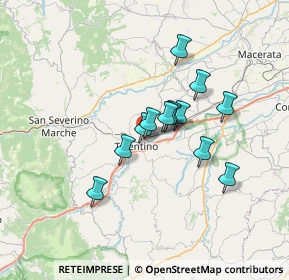 Mappa Via A. De Gasperi, 62029 Tolentino MC, Italia (5.16077)