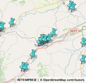 Mappa Via Pasubio, 62029 Tolentino MC, Italia (5.284)