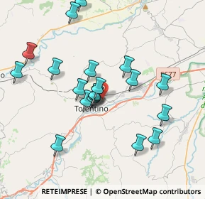 Mappa Via Raffaello Sanzio, 62029 Tolentino MC, Italia (3.6305)