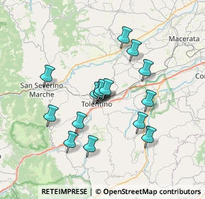 Mappa Via Raffaello Sanzio, 62029 Tolentino MC, Italia (6.12438)