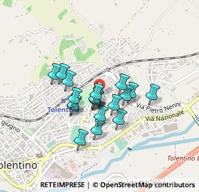 Mappa Via Raffaello Sanzio, 62029 Tolentino MC, Italia (0.318)