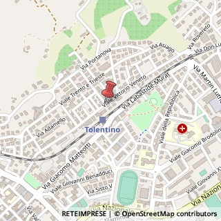 Mappa Viale vittorio veneto 68, 62029 Tolentino, Macerata (Marche)