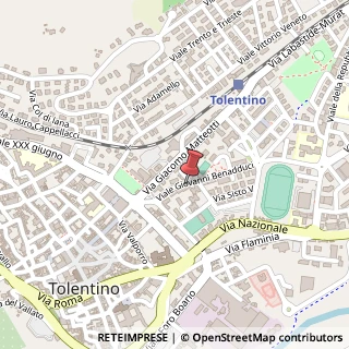 Mappa Viale Giovanni Benadduci, 26, 62029 Tolentino, Macerata (Marche)