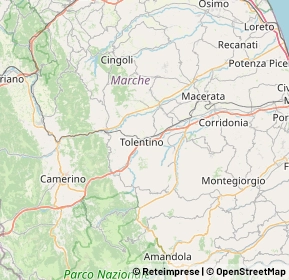 Mappa 62029 Tolentino MC, Italia (12.043)