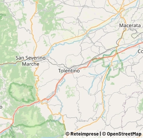 Mappa 62029 Tolentino MC, Italia (7.0605)
