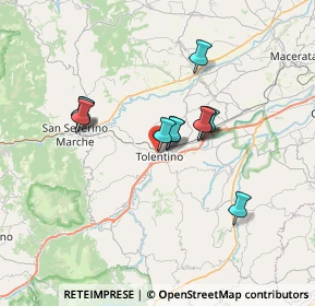 Mappa Via Antonio Gramsci, 62029 Tolentino MC, Italia (5.52727)