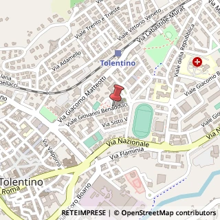 Mappa Viale benadduci giovanni 4, 62029 Tolentino, Macerata (Marche)