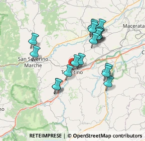 Mappa Piazzale Europa, 62029 Tolentino MC, Italia (7.03632)