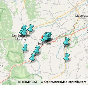 Mappa Via Albino Caselli, 62029 Tolentino MC, Italia (5.4635)