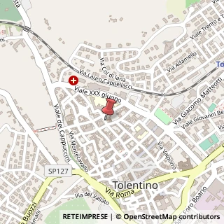 Mappa Piazza San Giovanni Bosco, 10, 62029 Tolentino, Macerata (Marche)