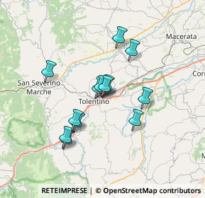Mappa Via Willy Weber, 62029 Tolentino MC, Italia (5.75462)