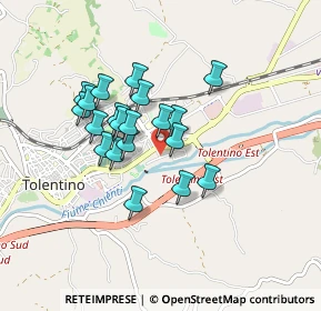 Mappa Via Ugo Sposetti, 62029 Tolentino MC, Italia (0.704)