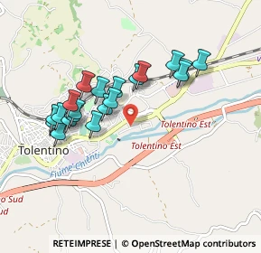 Mappa Via Willy Weber, 62029 Tolentino MC, Italia (0.8685)