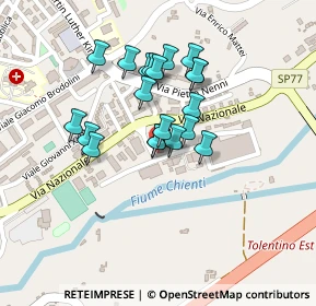 Mappa Via Ugo Sposetti, 62029 Tolentino MC, Italia (0.174)