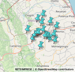 Mappa Via Ugo Sposetti, 62029 Tolentino MC, Italia (9.44353)