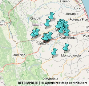 Mappa Via Willy Weber, 62029 Tolentino MC, Italia (10.9705)