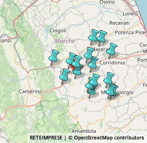 Mappa Via Willy Weber, 62029 Tolentino MC, Italia (10.99375)