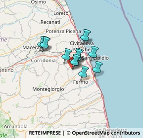 Mappa Monte Urano, 63813 Monte Urano FM, Italia (7.96)