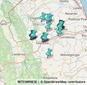 Mappa Via Giuseppe Romita, 62029 Tolentino MC, Italia (10.527)
