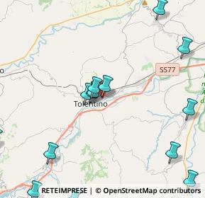 Mappa Via Giuseppe Romita, 62029 Tolentino MC, Italia (6.04625)