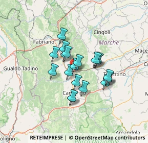 Mappa Località Piani di Potenza, 62022 Gagliole MC, Italia (9.996)