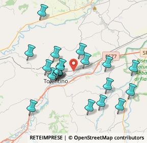 Mappa Contrada Pace Un.3 Parco Comm.le Oasi, 62029 Tolentino MC, Italia (3.892)