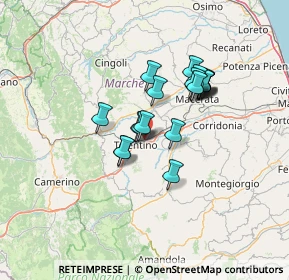 Mappa Contrada Pace Un.3 Parco Comm.le Oasi, 62029 Tolentino MC, Italia (10.668)
