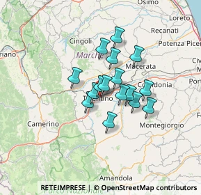 Mappa Viale Giovanni XXIII, 62029 Tolentino MC, Italia (9.0975)