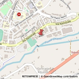 Mappa Via Willy Weber, 1, 62029 Tolentino, Macerata (Marche)
