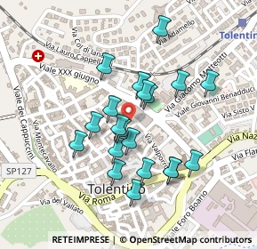 Mappa Via Fernando Tambroni, 62029 Tolentino MC, Italia (0.199)