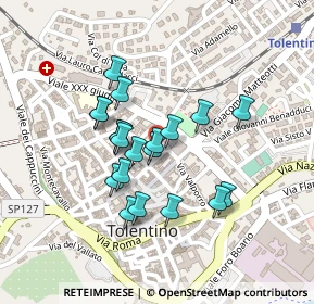 Mappa Via Fernando Tambroni, 62029 Tolentino MC, Italia (0.1815)