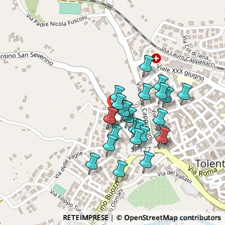 Mappa Via Terme Santa Lucia, 62029 Tolentino MC, Italia (0.188)