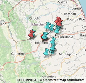 Mappa Via Enrico Mattei, 62029 Tolentino MC, Italia (9.8025)