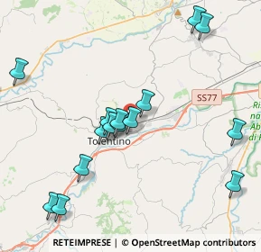 Mappa Via Enrico Mattei, 62029 Tolentino MC, Italia (5.6235)