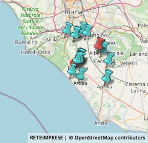 Mappa Centro Commerciale Sedici Pini Via del Mare Km 16, 00071 Pomezia RM, Italia (9.2145)