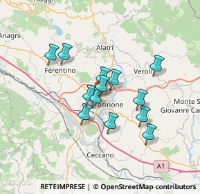 Mappa Via Colle Iannini, 03100 Frosinone FR, Italia (5.68231)