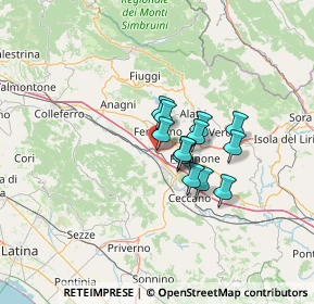 Mappa Via della Sala, 03013 Ferentino FR, Italia (8.87538)