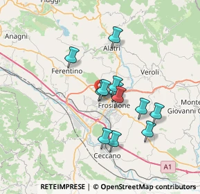 Mappa Via del Prato Fiorito, 03100 Frosinone FR, Italia (5.84)