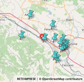 Mappa SP11, 03017 Morolo FR, Italia (7.68769)