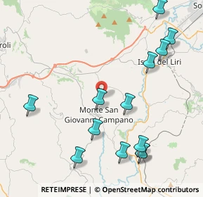 Mappa Via le Poste, 03025 Monte San Giovanni Campano FR, Italia (5.14462)