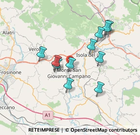 Mappa Via le Poste, 03025 Monte San Giovanni Campano FR, Italia (6.82909)