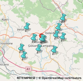 Mappa Via le Poste, 03025 Monte San Giovanni Campano FR, Italia (6.5175)